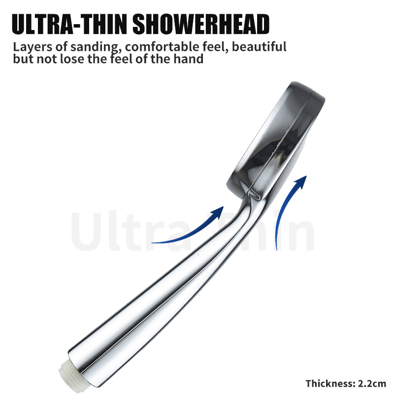 High Pressure Water Saving Rainfall Shower Head Bathroom Accessories ABS Chrome Holder Showerhead Bathroom Accessories