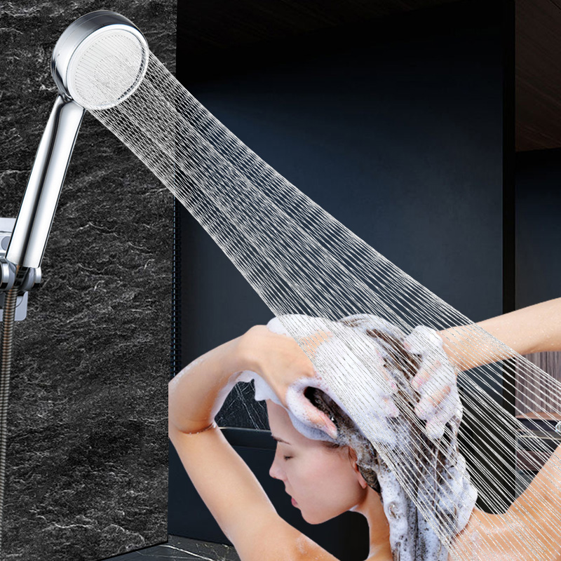 High Pressure Water Saving Rainfall Shower Head Bathroom Accessories ABS Chrome Holder Showerhead Bathroom Accessories