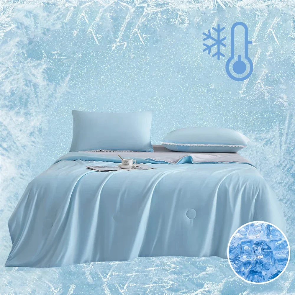 High Quality Cooling Blankets Smooth Air Condition Comforter Lightweight Summer Quilt with Double Side Cold Cooling