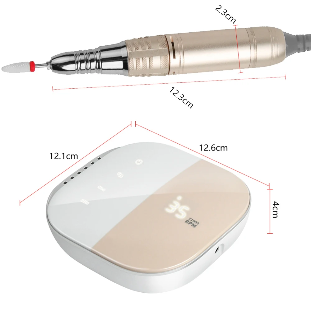 High Quality Electric Nail Drill Machine 35000 RPM Electric File HD Display Metal Manicure Pen Professional nail lathe High Quality Electric Nail Drill Machine 35000 RPM Electric File HD Display Metal Manicure Pen Professional nail lathe