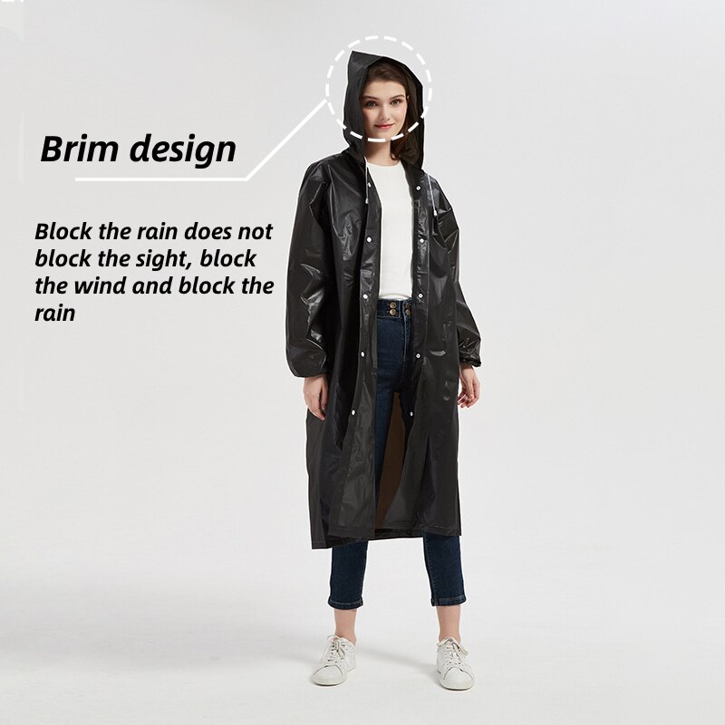 High Quality EVA Unisex Raincoat Thickened Waterproof Rain Coat Women Men Black Camping Waterproof Rainwear Suit High Quality EVA Unisex Raincoat Thickened Waterproof Rain Coat Women Men Black Camping Waterproof Rainwear Suit