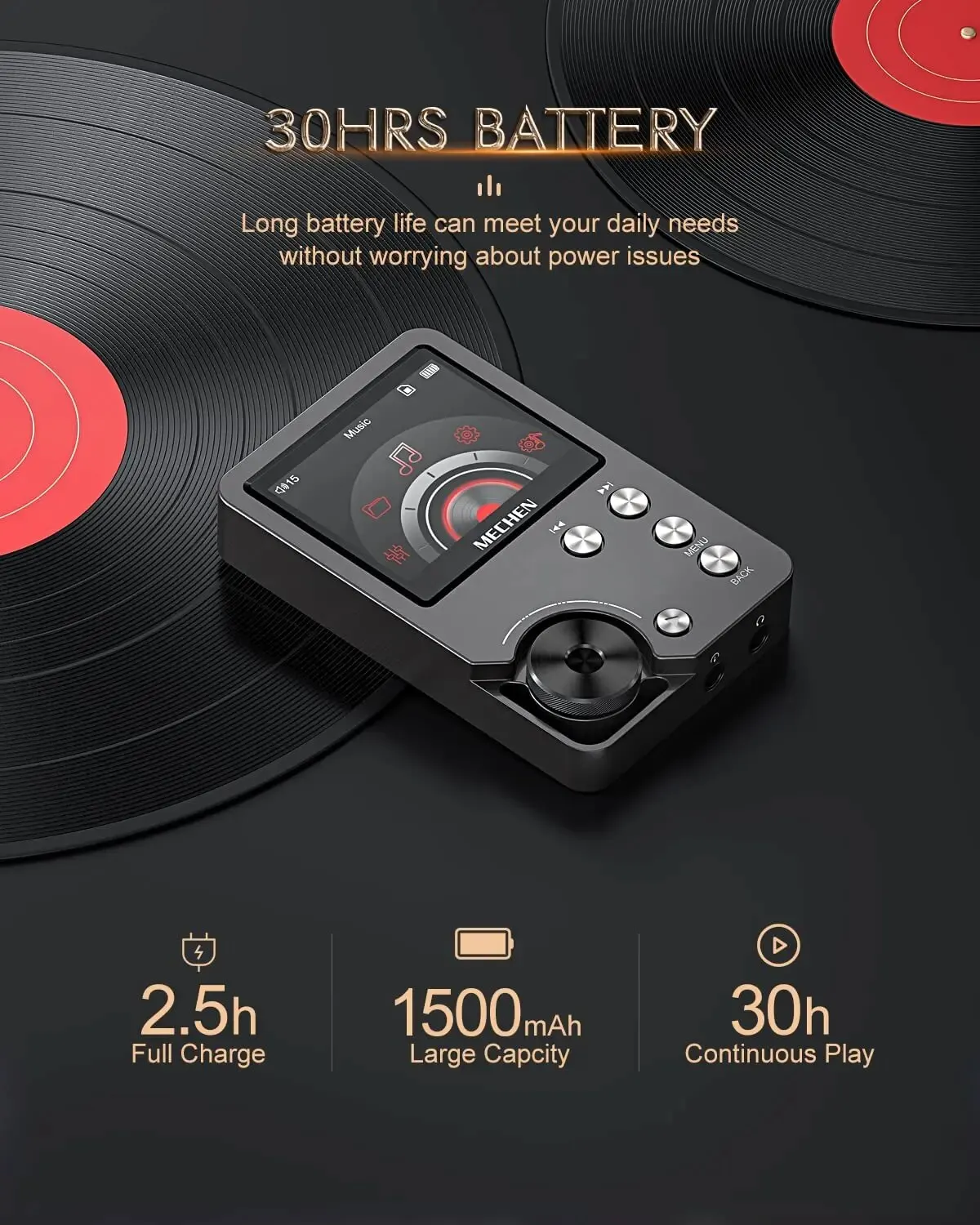 High Quality Lossless MP3 Player/MECHEN-M30/HiFi/with 64GB Memory Card Support Up to 256GB High Quality Lossless MP3 Player/MECHEN-M30/HiFi/with 64GB Memory Card Support Up to 256GB