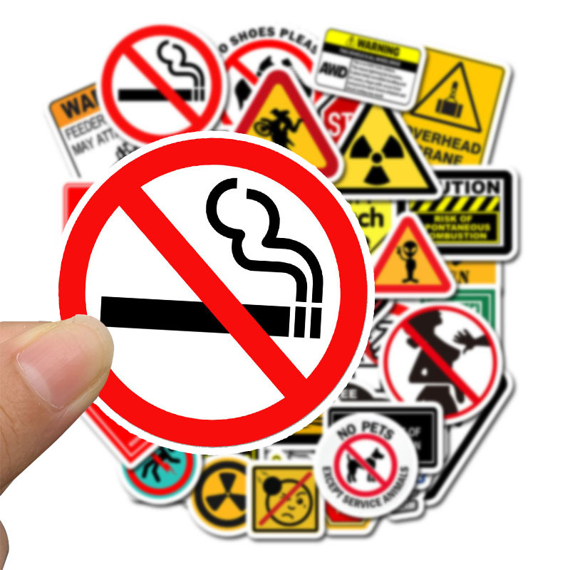 High Quality PVC Warning Stickers (50 pcs) High Quality PVC Warning Stickers (50 pcs)