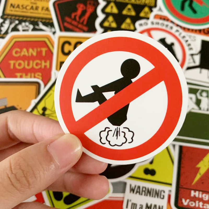 High Quality PVC Warning Stickers (50 pcs) High Quality PVC Warning Stickers (50 pcs)