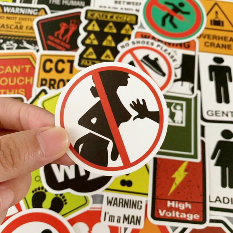 High Quality PVC Warning Stickers (50 pcs) High Quality PVC Warning Stickers (50 pcs)