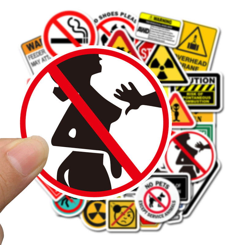 High Quality PVC Warning Stickers (50 pcs) High Quality PVC Warning Stickers (50 pcs)