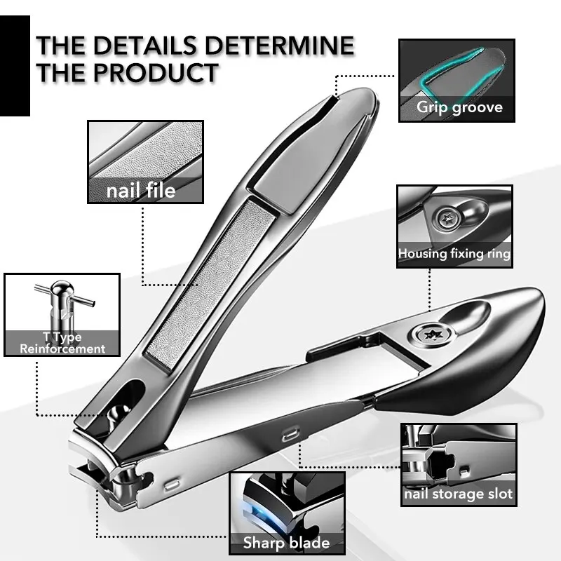 High Quality Stainless Steel Nail Clippers Sharp Curved Blades Finger Toenail Manicure Tool For Home Use High Quality Stainless Steel Nail Clippers Sharp Curved Blades Finger Toenail Manicure Tool For Home Use