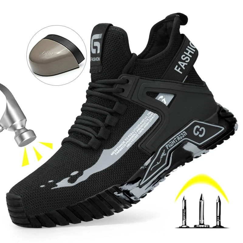 High Top Man Boots Safety Protective Shoes Steel Toe Work Shoes Men Anti-puncture Safety Shoes Men Women Work Safety High Top Man Boots Safety Protective Shoes Steel Toe Work Shoes Men Anti-puncture Safety Shoes Men Women Work Safety