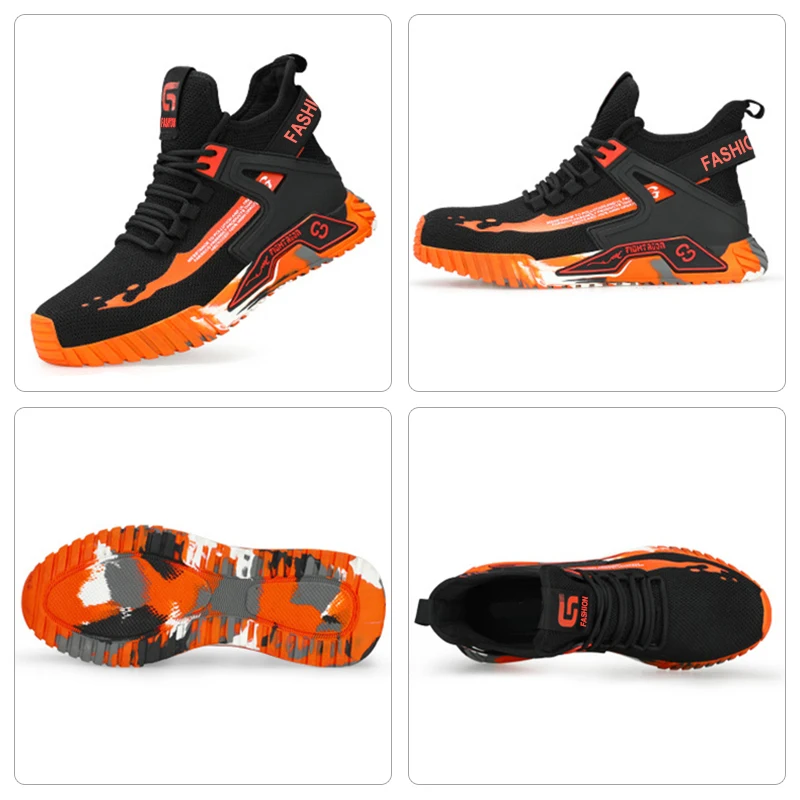 High Top Man Boots Safety Protective Shoes Steel Toe Work Shoes Men Anti-puncture Safety Shoes Men Women Work Safety High Top Man Boots Safety Protective Shoes Steel Toe Work Shoes Men Anti-puncture Safety Shoes Men Women Work Safety
