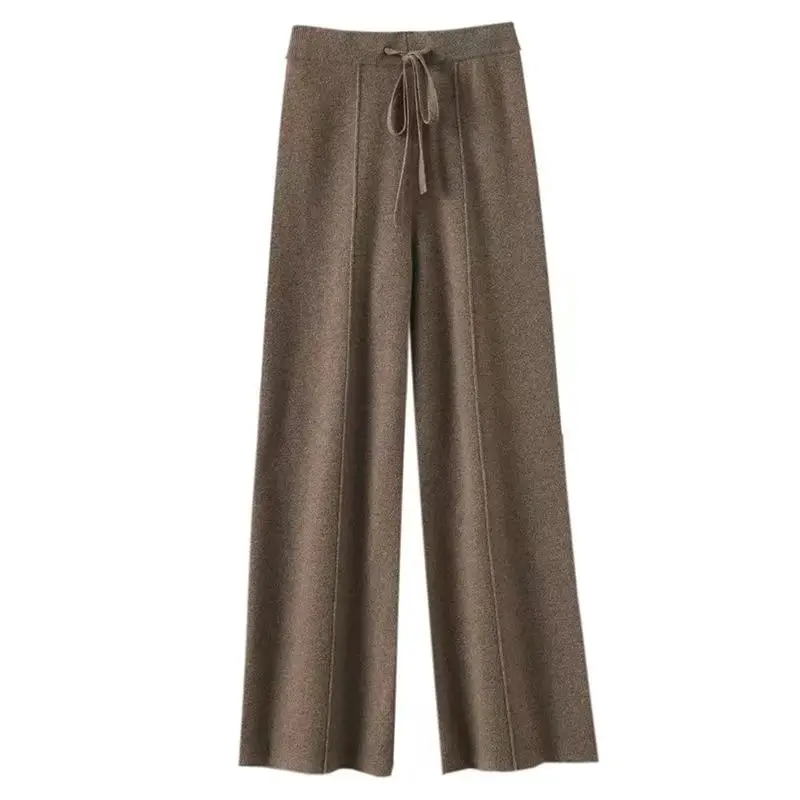 High Waist 100% Pure Wool Pants for Women