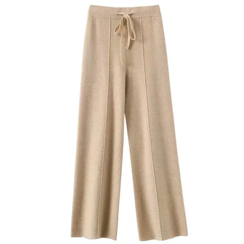 High Waist 100% Pure Wool Pants for Women