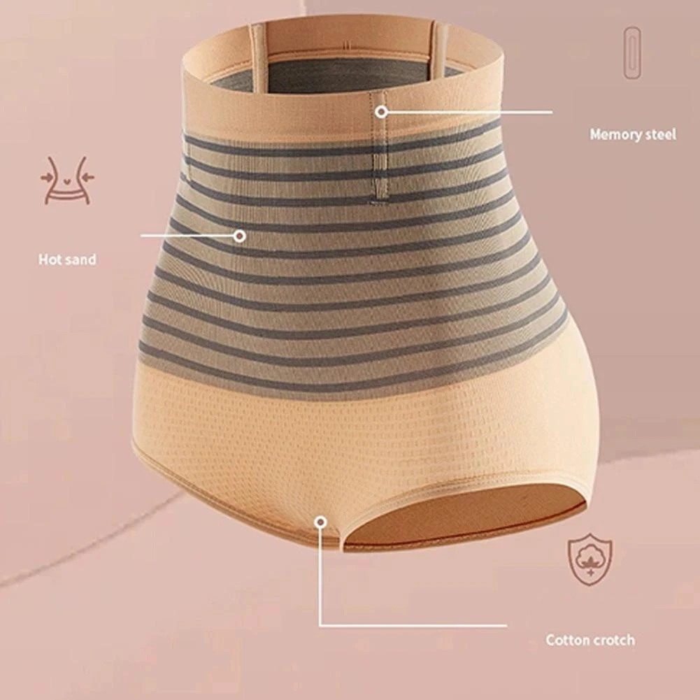 High Waist Breathable Shaping Panty Belly Band Abdominal Compression Corset Slimming Body Shaper Butt Lifter Seamless