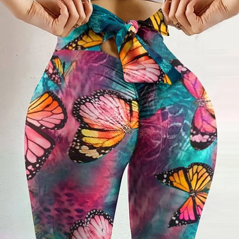 High Waist Sexy Butterfly Printed Leggings Bowknot Yoga Pants Bow Bandage Tights Women Butt Lift Exercise Fitness Yoga High Waist Sexy Butterfly Printed Leggings Bowknot Yoga Pants Bow Bandage Tights Women Butt Lift Exercise Fitness Yoga