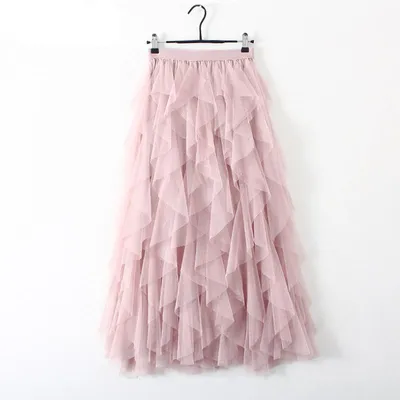 High Waisted Ladies Maxi Tulle Skirt