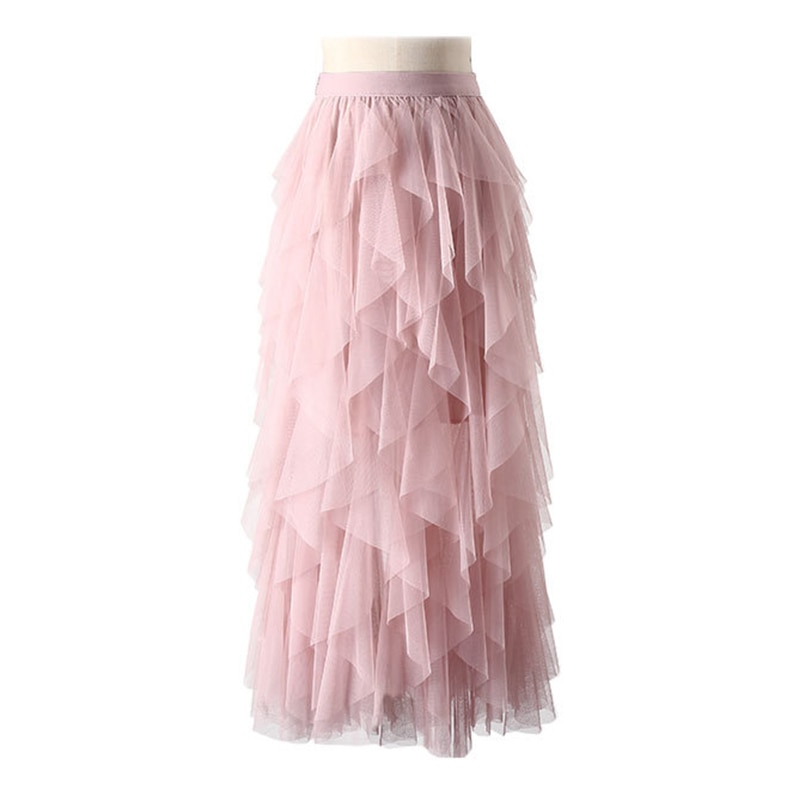 High Waisted Ladies Maxi Tulle Skirt