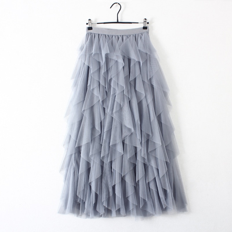 High Waisted Ladies Maxi Tulle Skirt