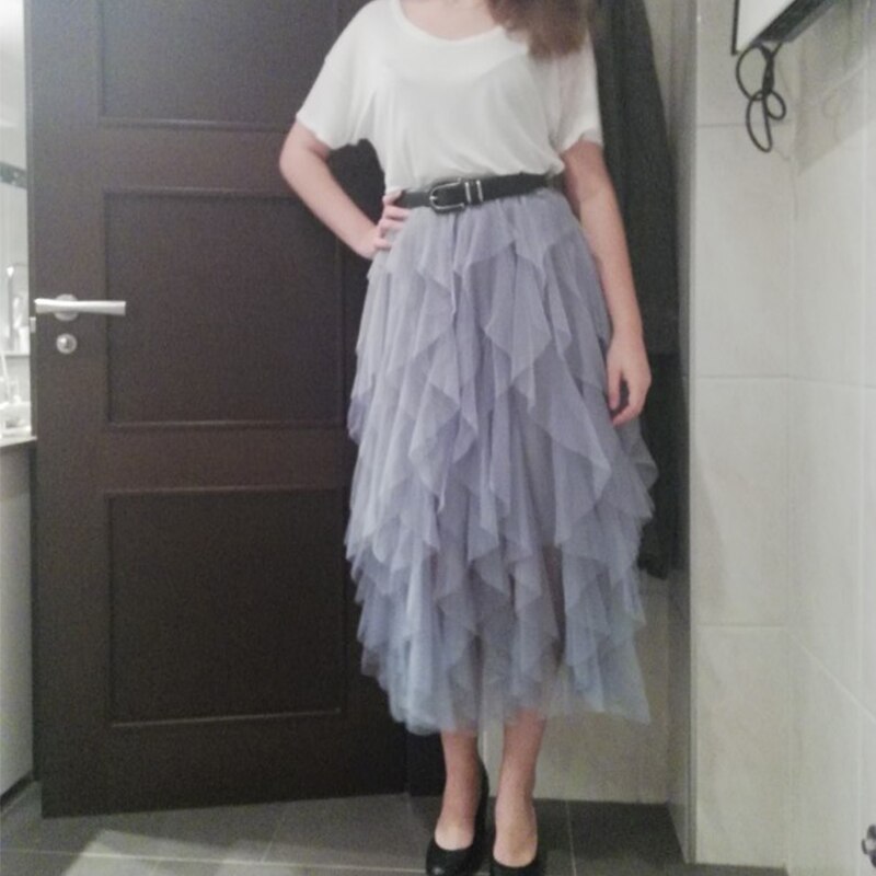 High Waisted Ladies Maxi Tulle Skirt