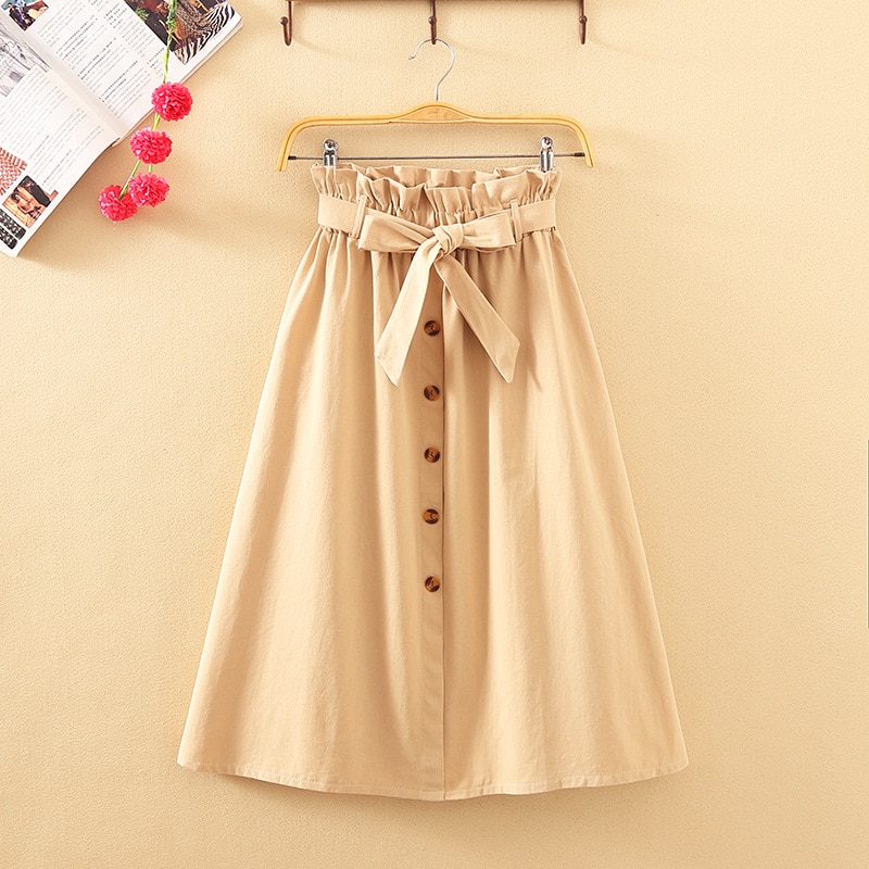 High Waisted Midi Skirt Ladies Wear High Waisted Midi Skirt Ladies Wear