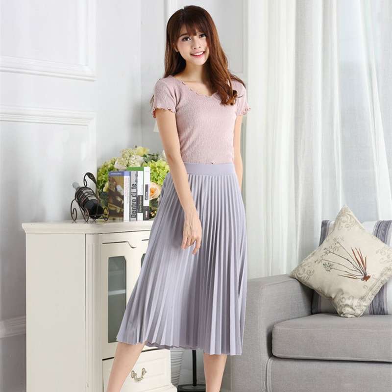 High Waisted Pleated Skirt Ladies Fashionwear High Waisted Pleated Skirt Ladies Fashionwear