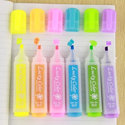 Highlight Marker Pen Set (6 Pcs) Highlight Marker Pen Set (6 Pcs)