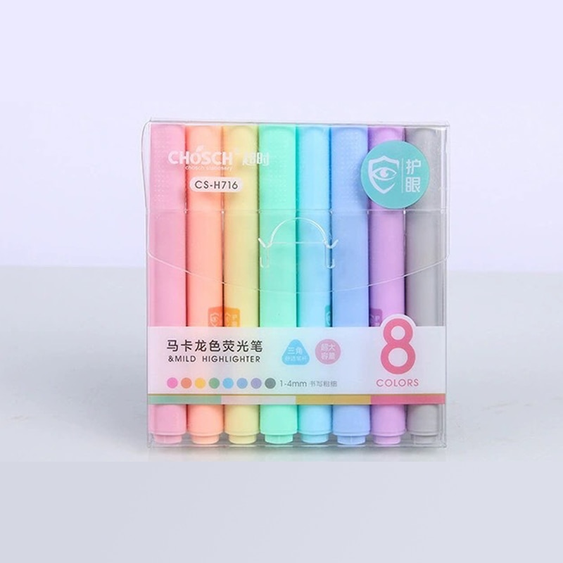 Highlighter Markers Set (8 Pcs)