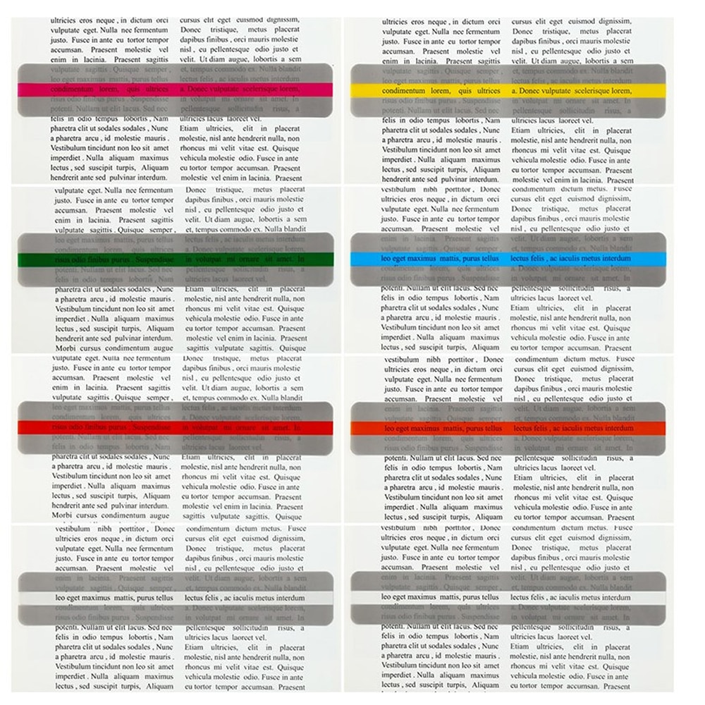 Highlighter Reading Guide Strips (8 pcs) Highlighter Reading Guide Strips (8 pcs)