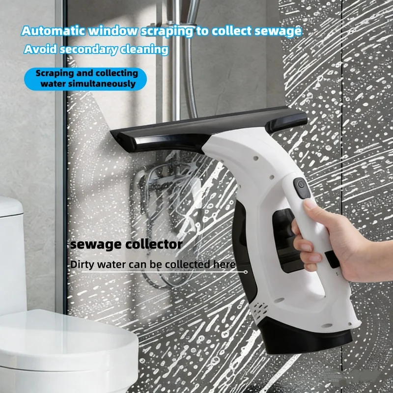 Highly Efficient Electric Glass Cleaner Multifunctional Plastic Handheld Window Scrubber Rechargeable Door Window