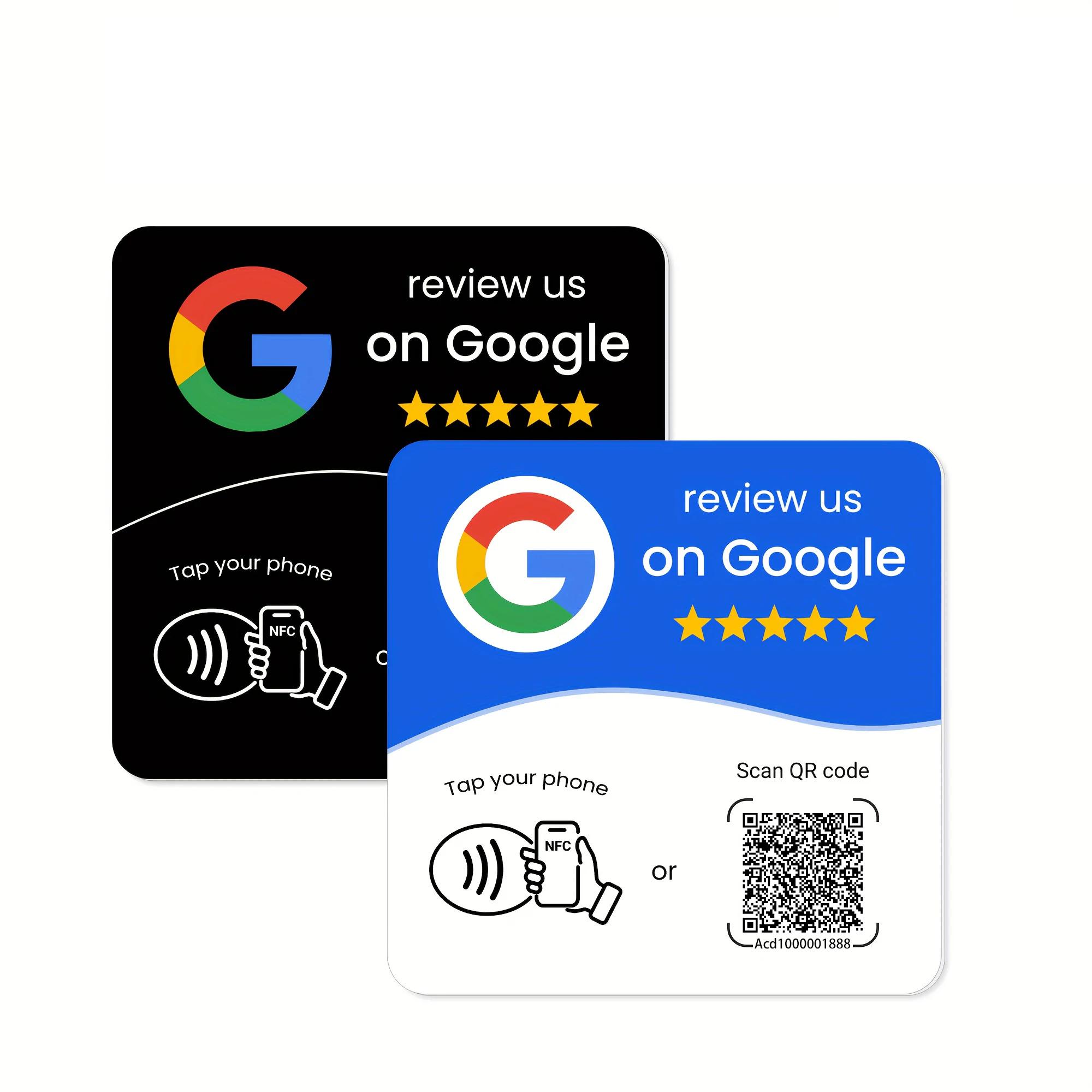 Hilo Programmable NFC 215 Square for Google Review Card NFC Station Table 13.56Mhz QR Code Editable Standing Card Hilo Programmable NFC 215 Square for Google Review Card NFC Station Table 13.56Mhz QR Code Editable Standing Card