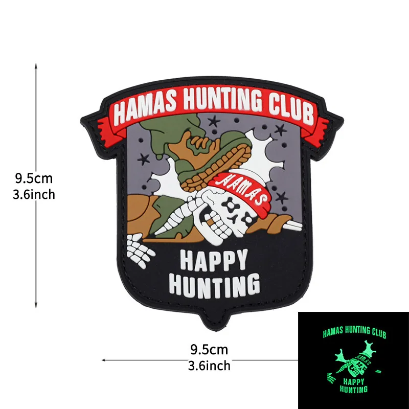 HMS Embroidery Patches for Backpacks and Clothing Accessories with Hook back