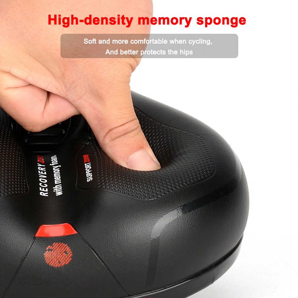 Hollow Breathable Bicycle Saddle Men Women MTB Road Bike Saddle Shock Absorbing Comfortable Big Butt Bike Seat Safety