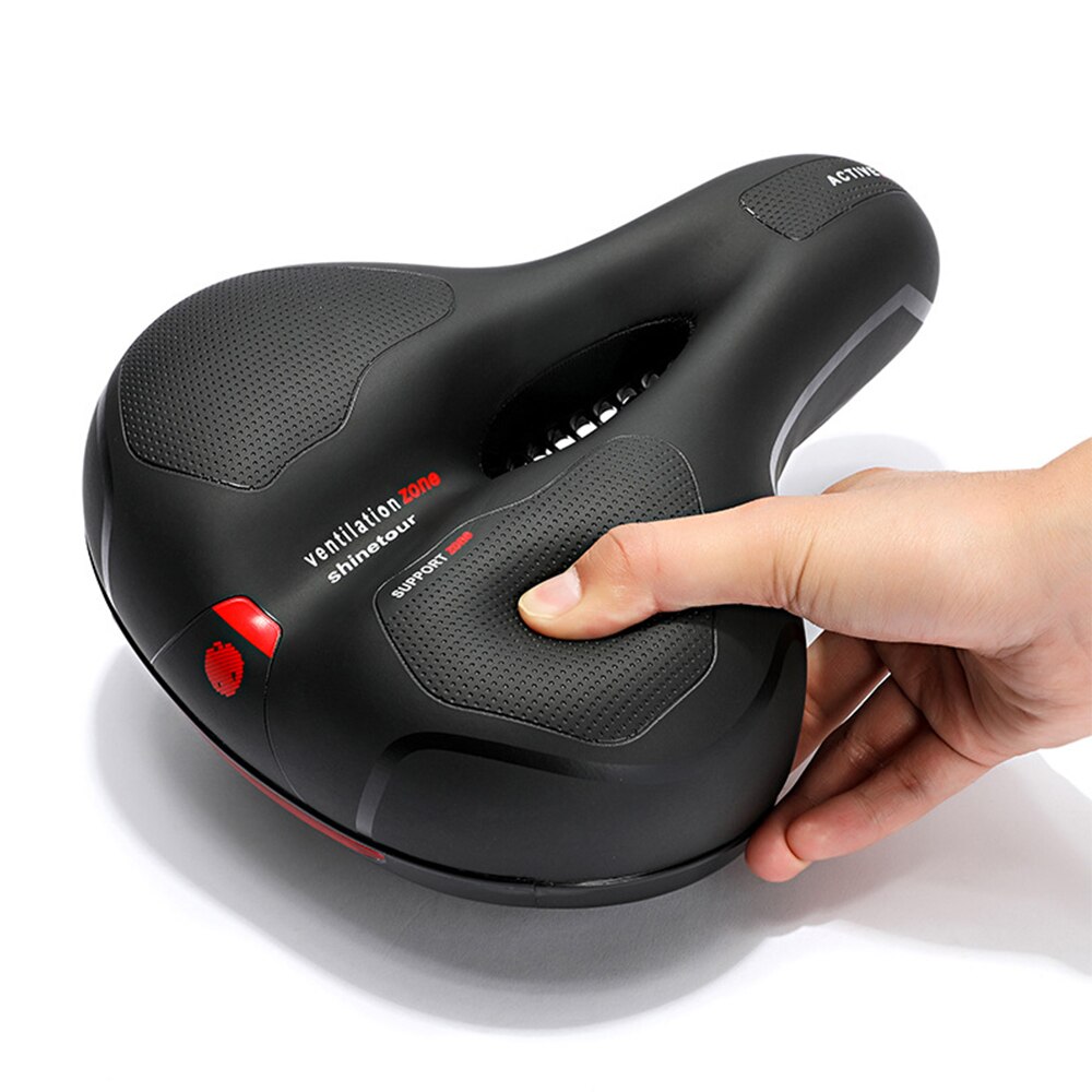 Hollow Breathable Bicycle Saddle Men Women MTB Road Bike Saddle Shock Absorbing Comfortable Big Butt Bike Seat Safety
