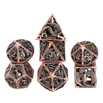 Hollow Metal Dice Set (7pcs)