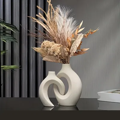 Hollow Nordic Modern Ceramic Vase Set of 2 for Modern Home Decor,Modern Boho Hollow Flower Vases for Living Room Hollow Nordic Modern Ceramic Vase Set of 2 for Modern Home Decor,Modern Boho Hollow Flower Vases for Living Room