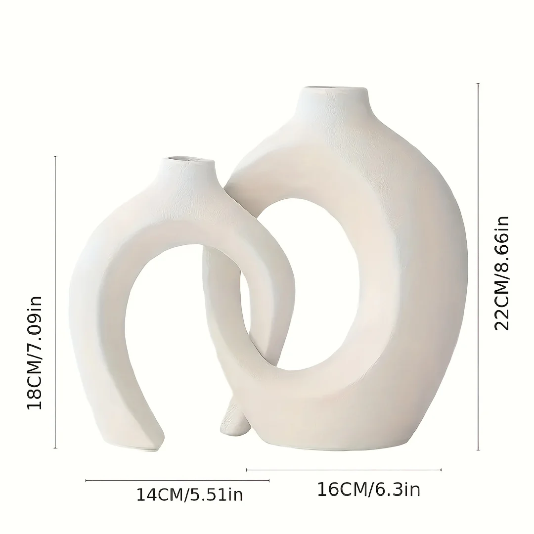Hollow Nordic Modern Ceramic Vase Set of 2 for Modern Home Decor,Modern Boho Hollow Flower Vases for Living Room Hollow Nordic Modern Ceramic Vase Set of 2 for Modern Home Decor,Modern Boho Hollow Flower Vases for Living Room