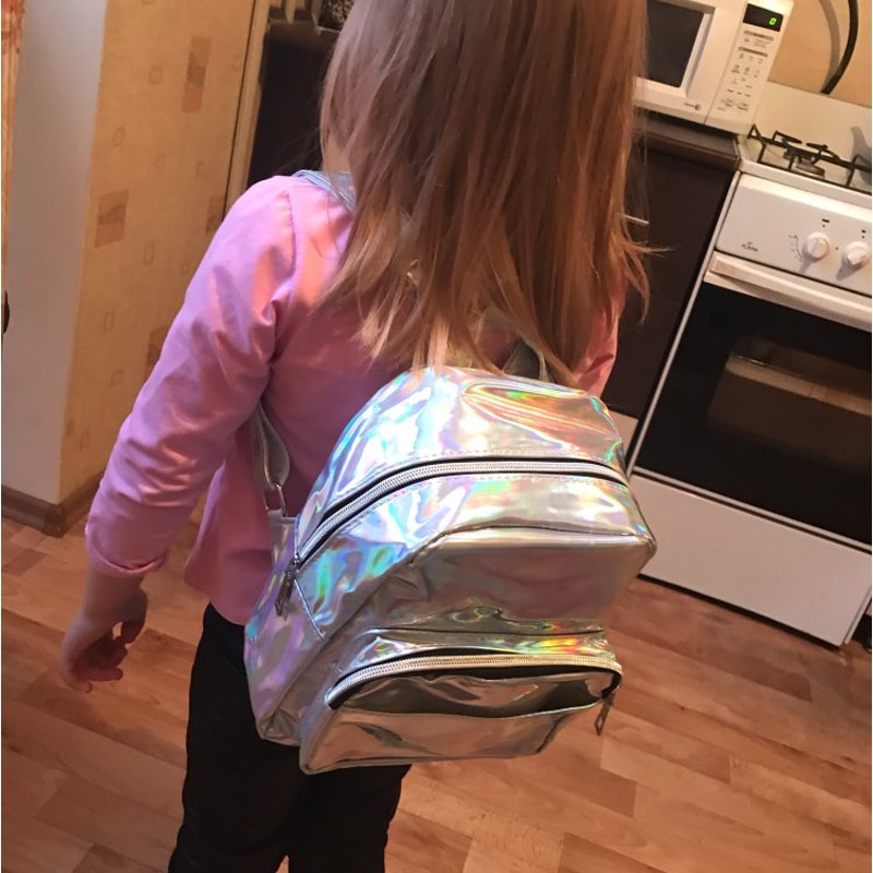 Holographic Backpack Leather Bag Holographic Backpack Leather Bag