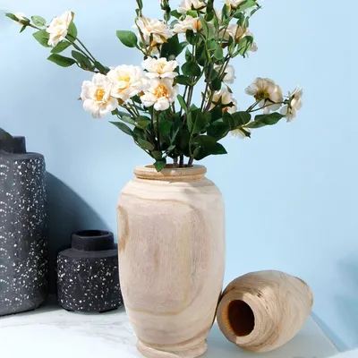 Home Decoration Flower Wooden Vase