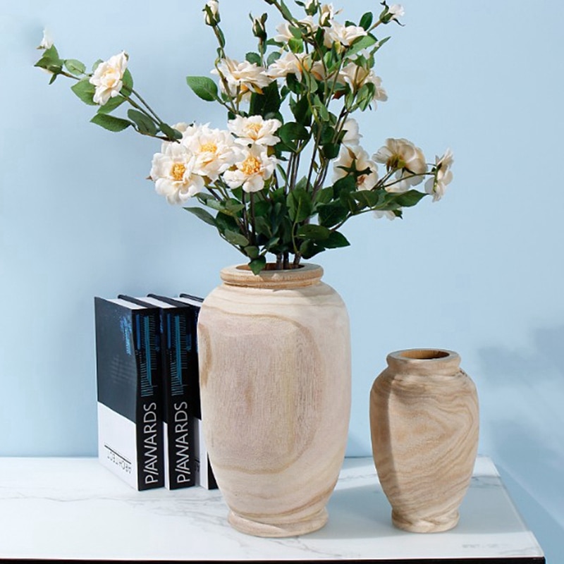 Home Decoration Flower Wooden Vase
