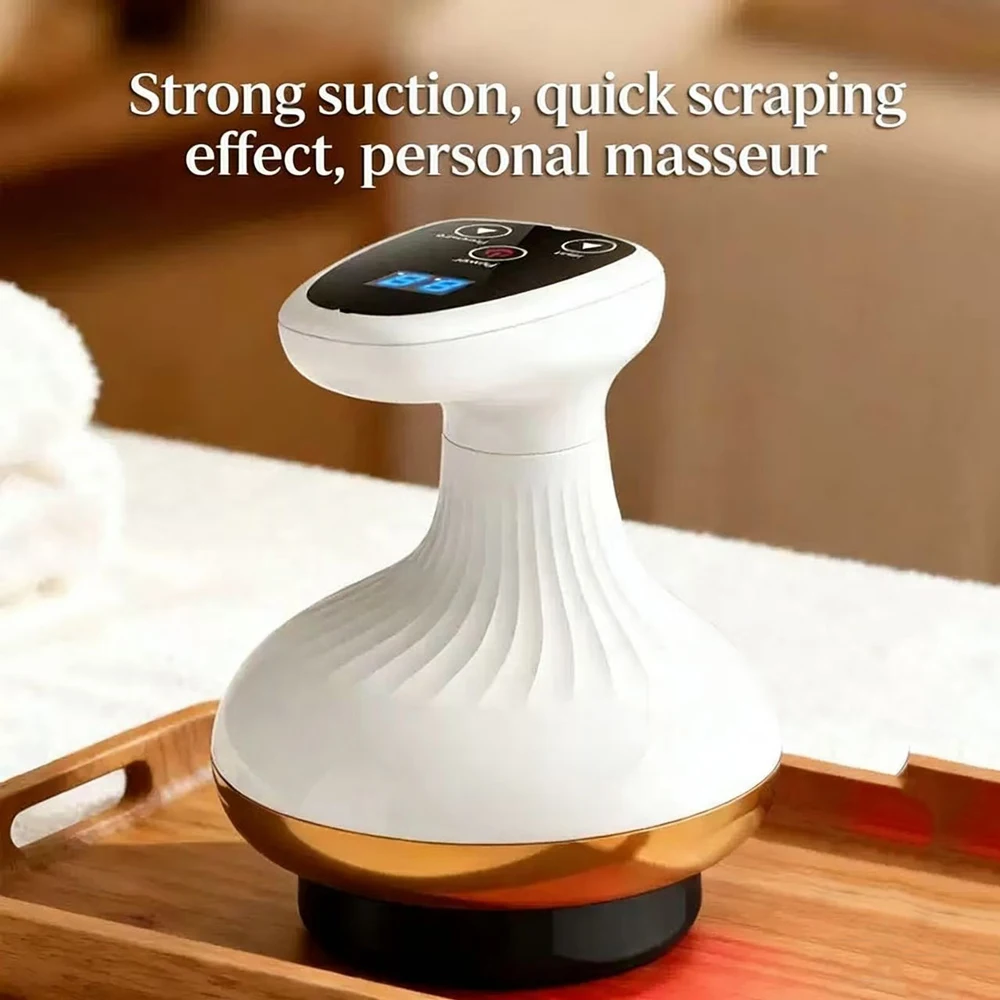 Home Electric Scraping and Cupping Massager with Suction Cups, Heated Suction, and Anti-Cellulite Massager