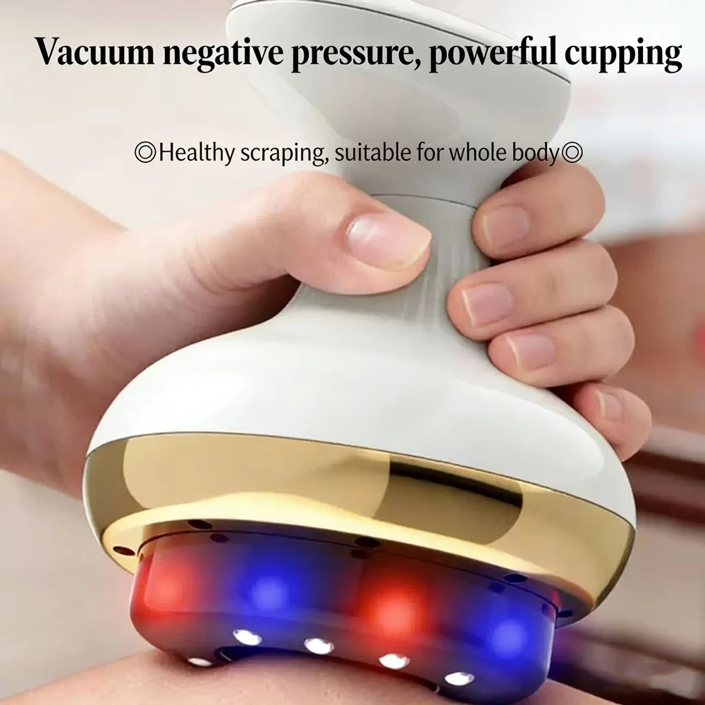 Home Electric Scraping and Cupping Massager with Suction Cups, Heated Suction, and Anti-Cellulite Massager
