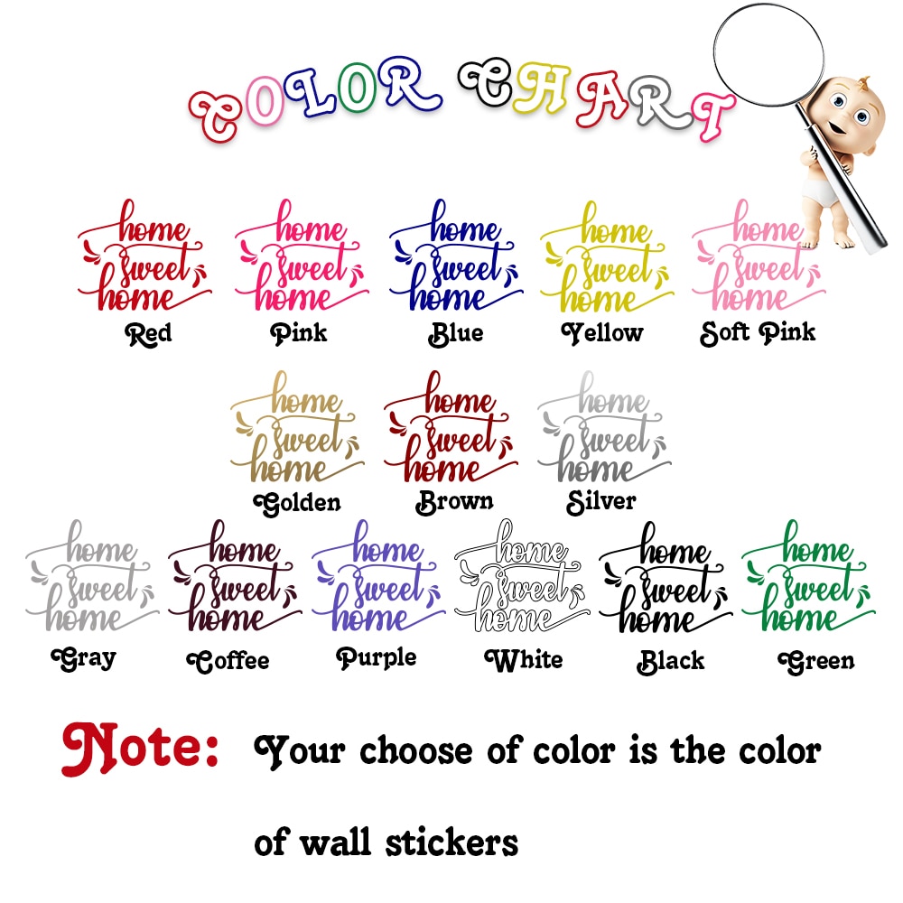 Home Sweet Home Sticker Wall Decoration