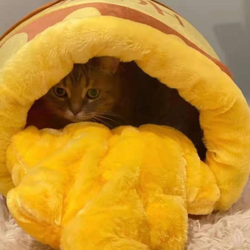 Honey Pot Cat Bed Cute Pet Cave Honey Pot Cat Bed Cute Pet Cave