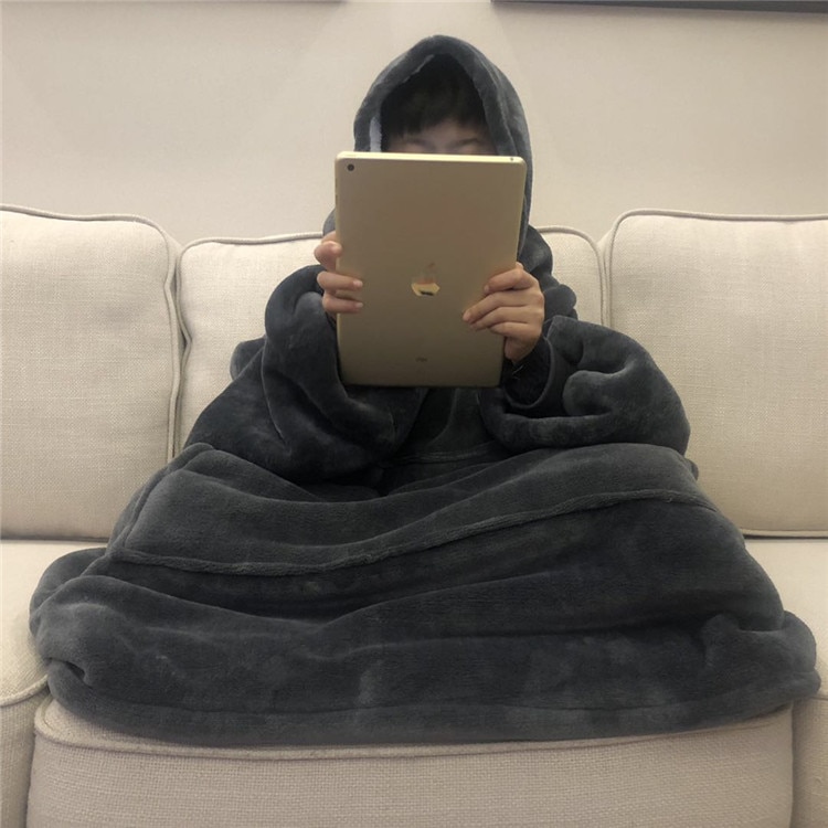 Hooded Blanket for Adults with Pockets