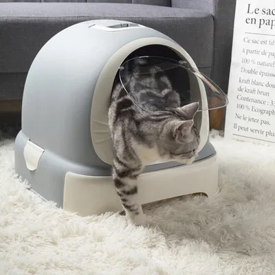 Hooded Litter Box Enclosed Cat Potty Hooded Litter Box Enclosed Cat Potty
