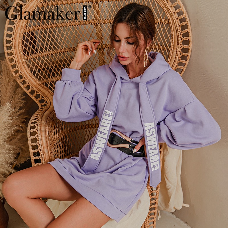 Hooded Sweatshirt Dress for Women