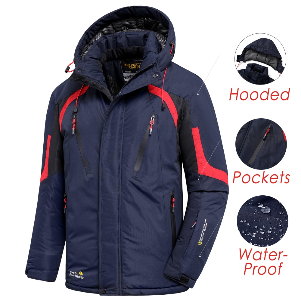 Hooded Winter Jacket for Men Casual Outerwear