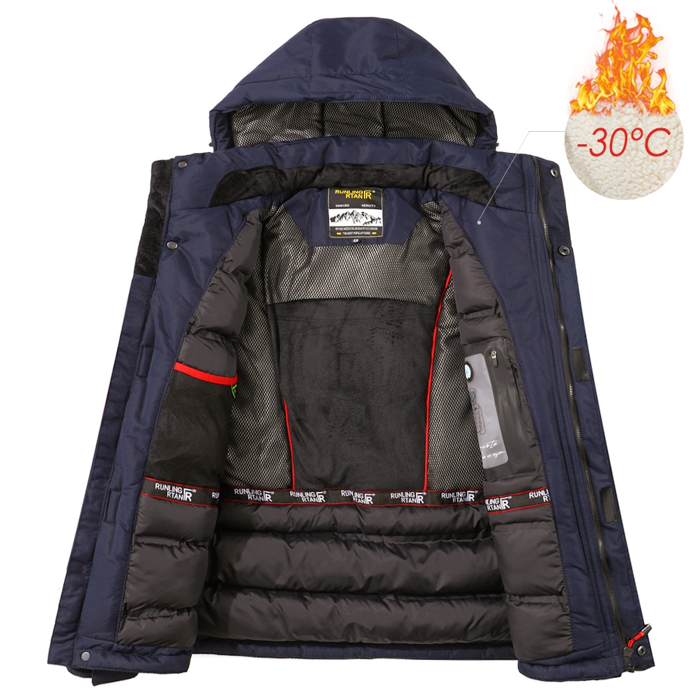 Hooded Winter Jacket for Men Casual Outerwear