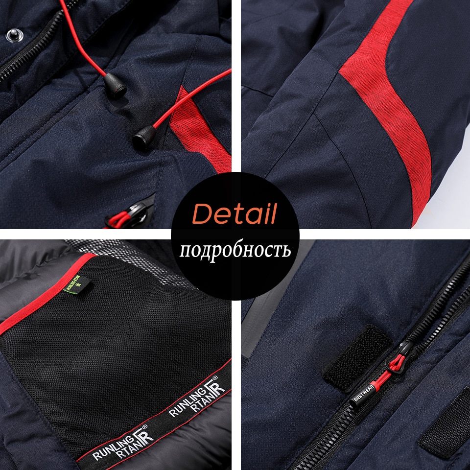 Hooded Winter Jacket for Men Casual Outerwear