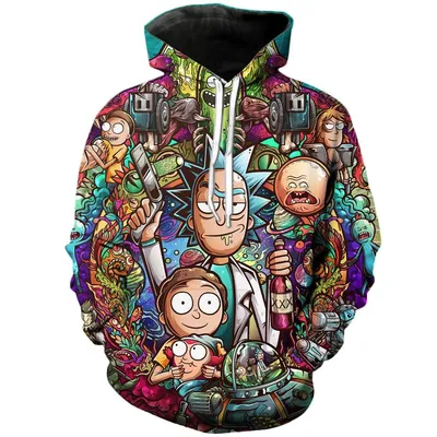 Hoodie Sweatshirt 3D Rick & Morty Hoodie Sweatshirt 3D Rick & Morty