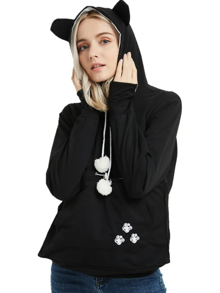Hoodie with a Kangaroo Pocket For Carrying Cats Or Small Dogs In a Variety Of Colors