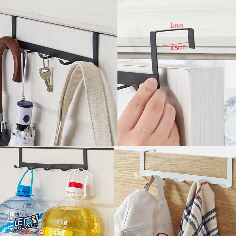 Hooks Over The Door 5 Hooks Home Bathroom Organizer Rack Clothes Coat Hat Towel Hanger Bathroom Kitchen Accessories Hooks Over The Door 5 Hooks Home Bathroom Organizer Rack Clothes Coat Hat Towel Hanger Bathroom Kitchen Accessories